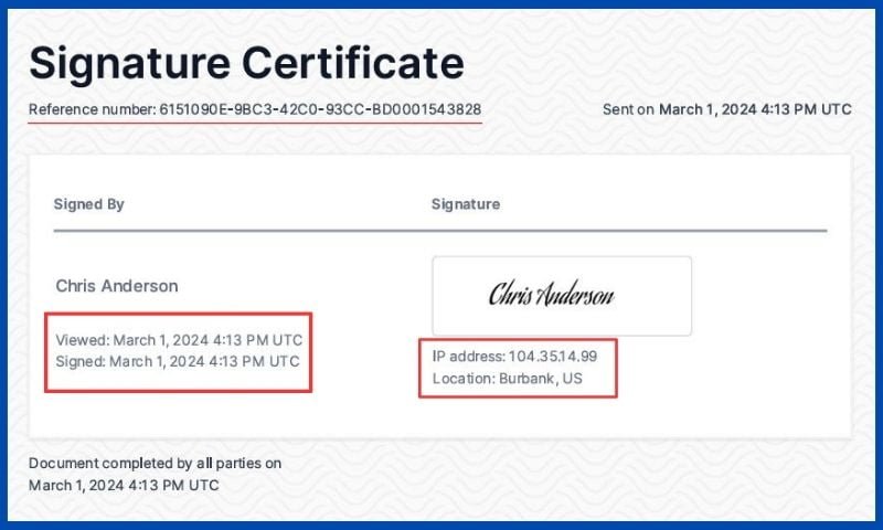 E-signatures accounting engagement letter