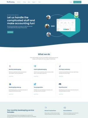 accounting service website template