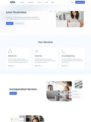 CPA. accounting service website template