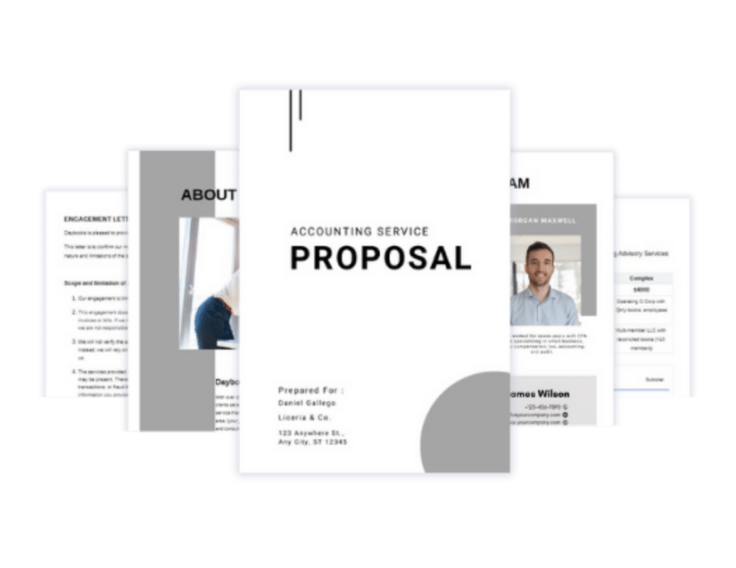 Pre-made accounting proposal templates