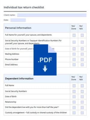 Corporation tax return checklist (Form 1120)