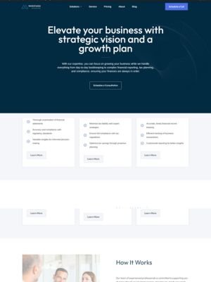 Bookkeeping website template