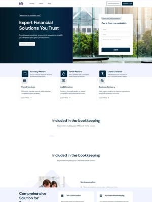 accounting website template