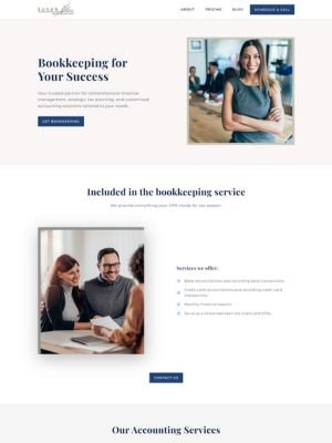 Bookkeeping website template