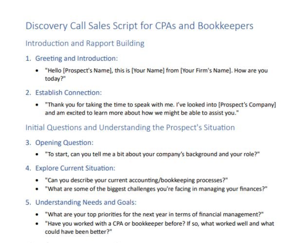 Discovery Call Sales Script for CPAs and Bookkeepers (1)