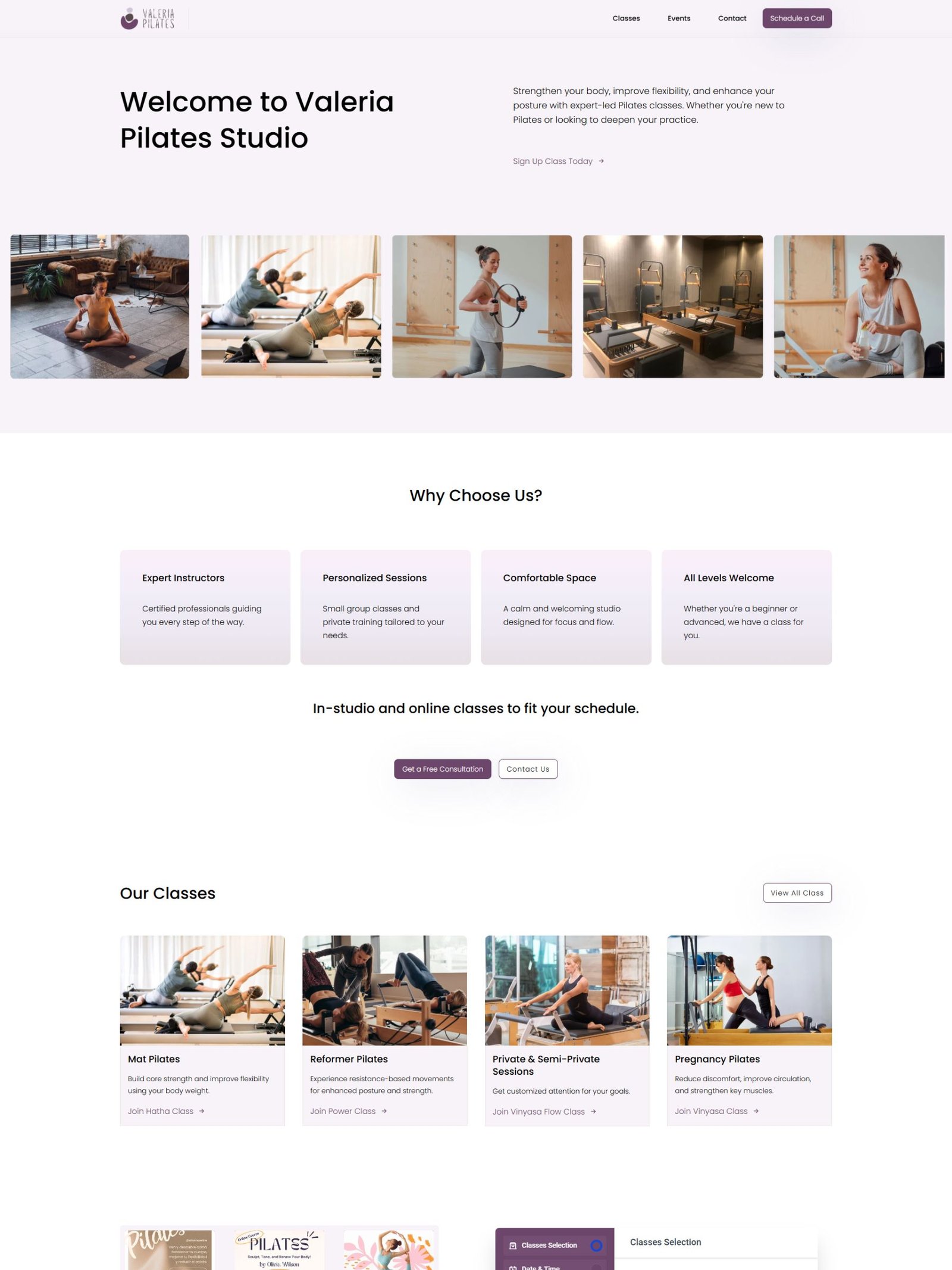 Pilates Website template